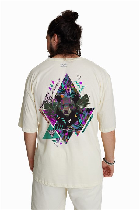 AlmicrabOversize T-shirtsOversize Bear In Triangular Tişört