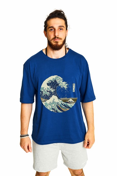 AlmicrabOversize T-shirtsOversize Kanagawa Wave Tişört