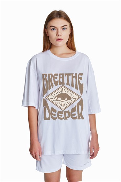 AlmicrabOversize T-shirtsOversize Breathe Deeper Tişört