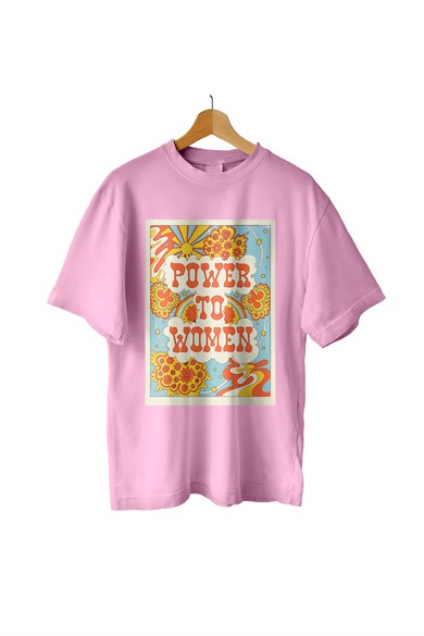 AlmicrabOversize T-shirtsOversize Power To Women Tişört